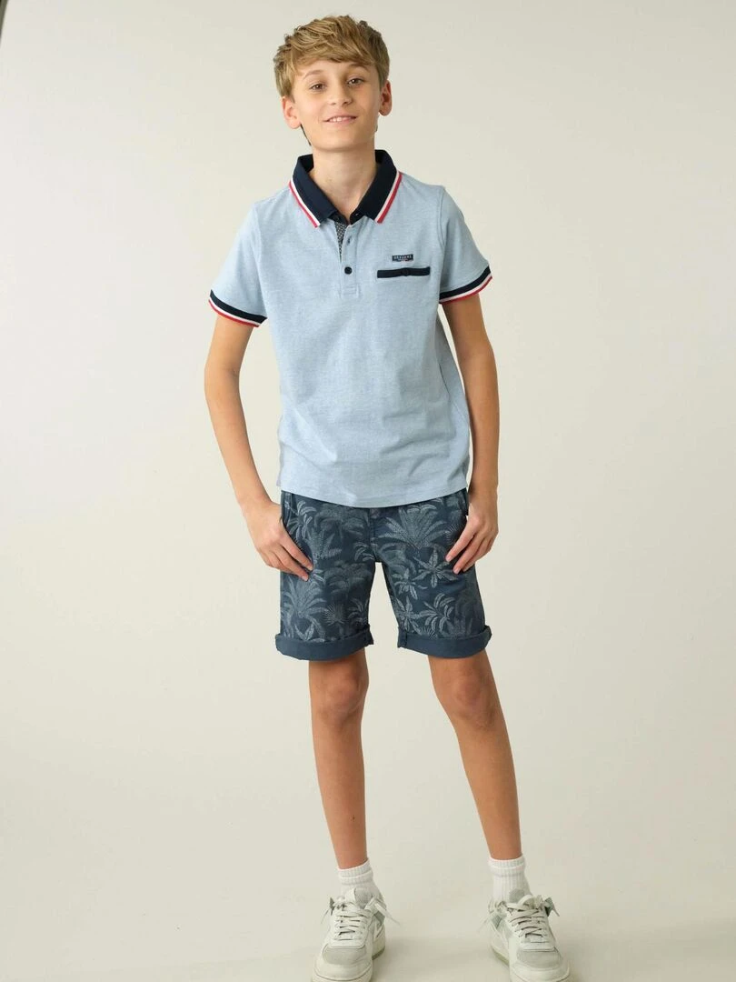 Polo en coton pour garçon 'Deeluxe' Bleu