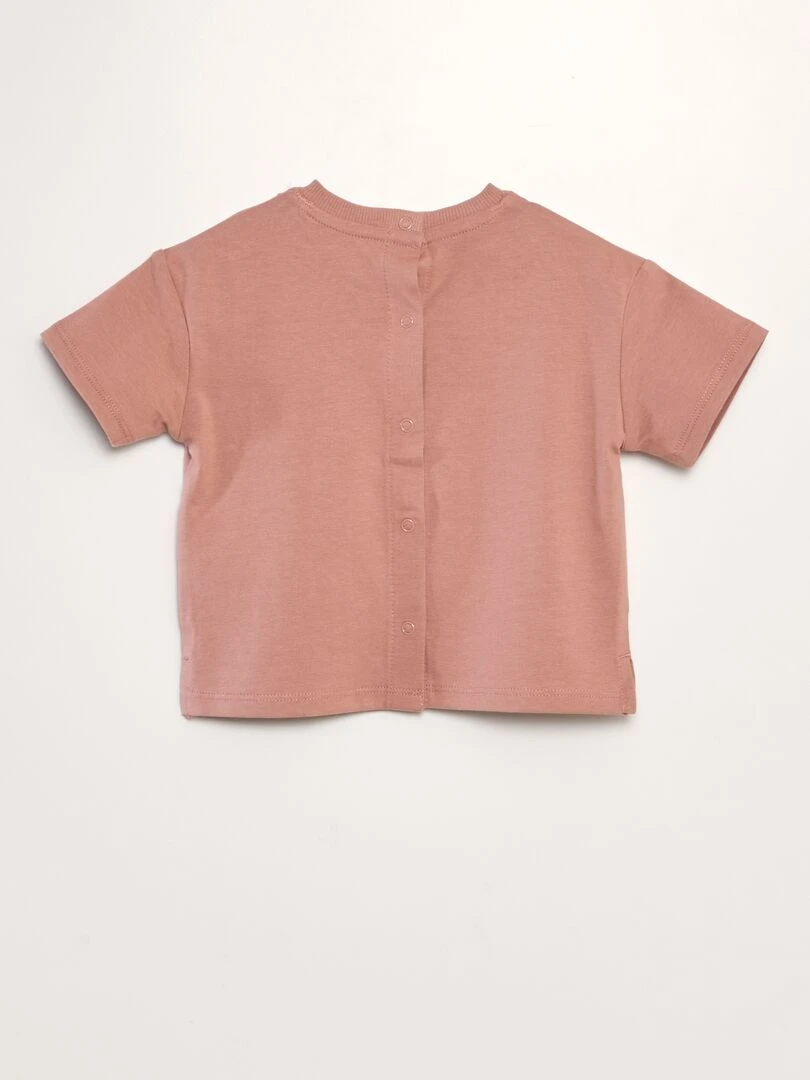T shirt en coton pressionné au dos Tough Cotton™ Mixte Rose
