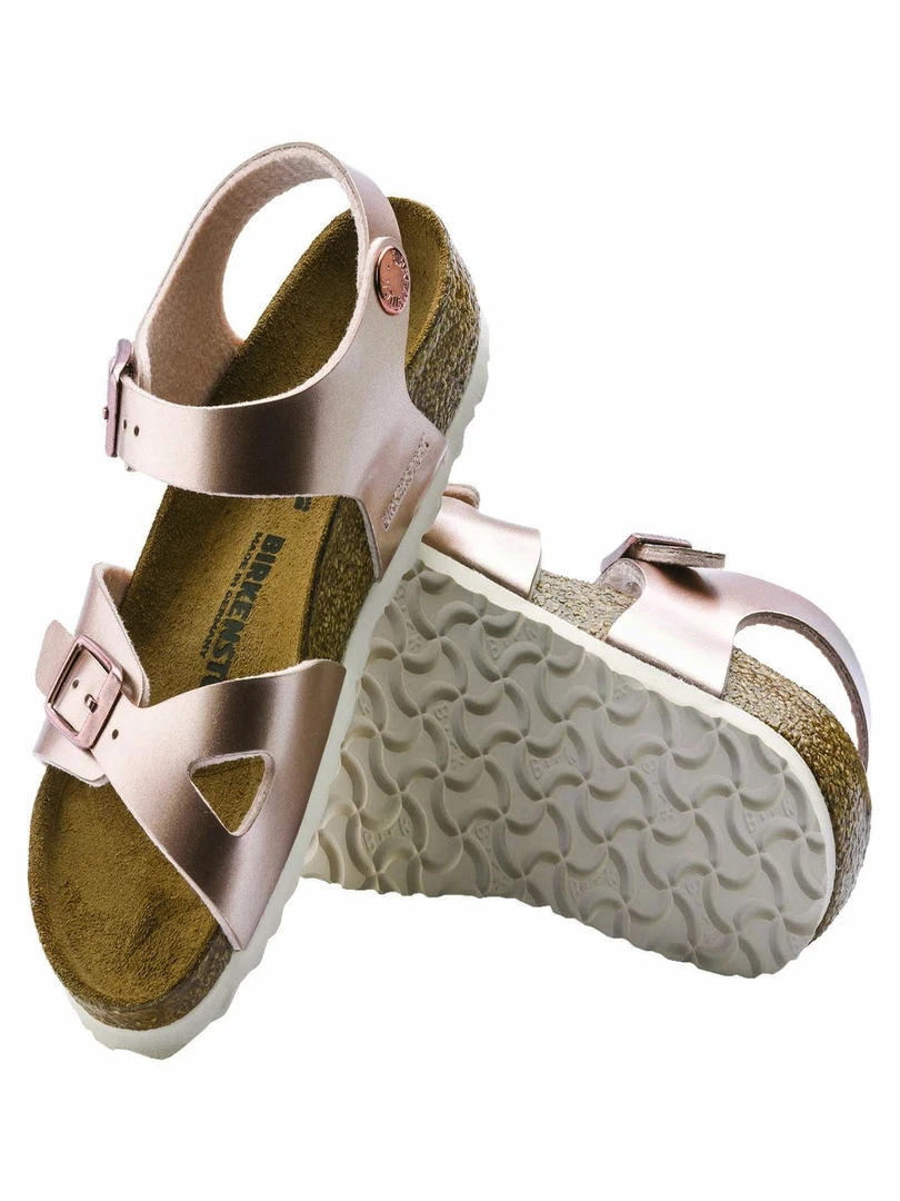 sandales birkenstock enfant rio Birko Flor   Gris