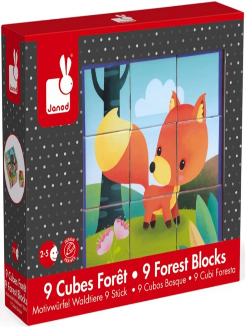 Puzzle cube Kubkid Forêt (9 cubes)   N/A