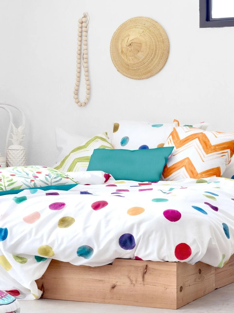 Housse de couette Confetti "Happyfriday" Blanc