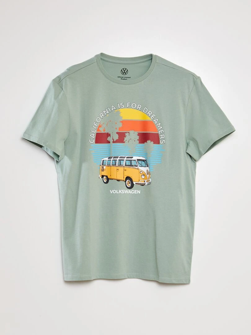 Tee shirt imprimé 'Volkswagen' Vert