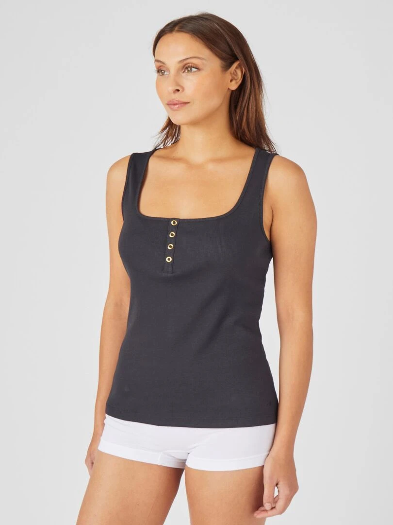 Débardeur en coton pima Damart Noir