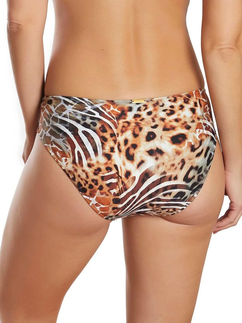 Bas maillot de bain bikini Animal Marron