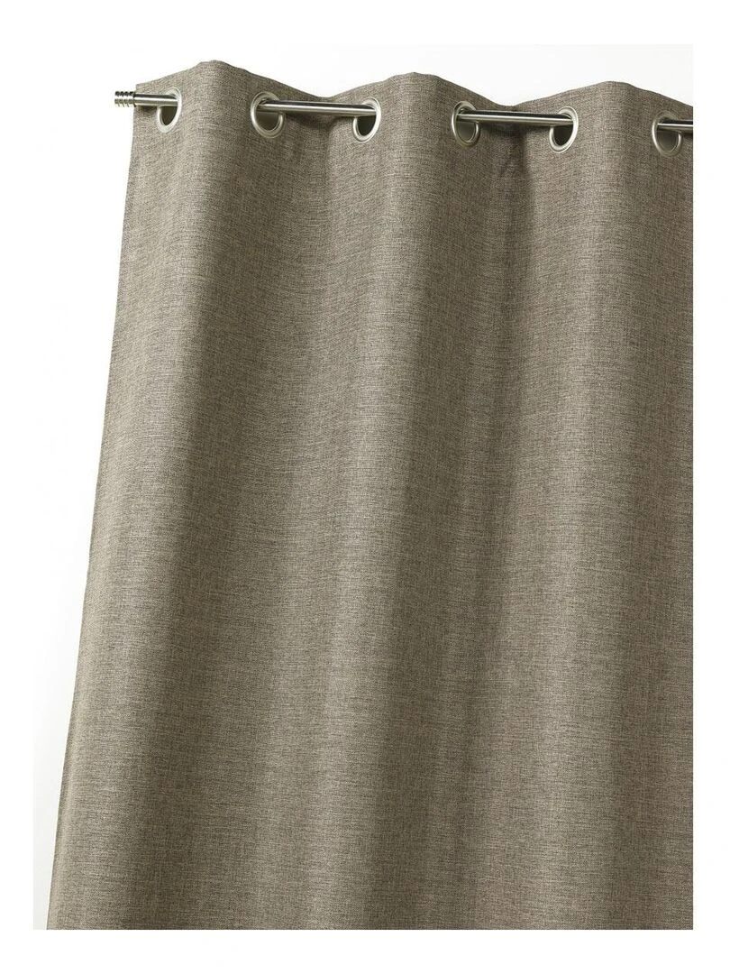 Rideau en toile unie Taupe