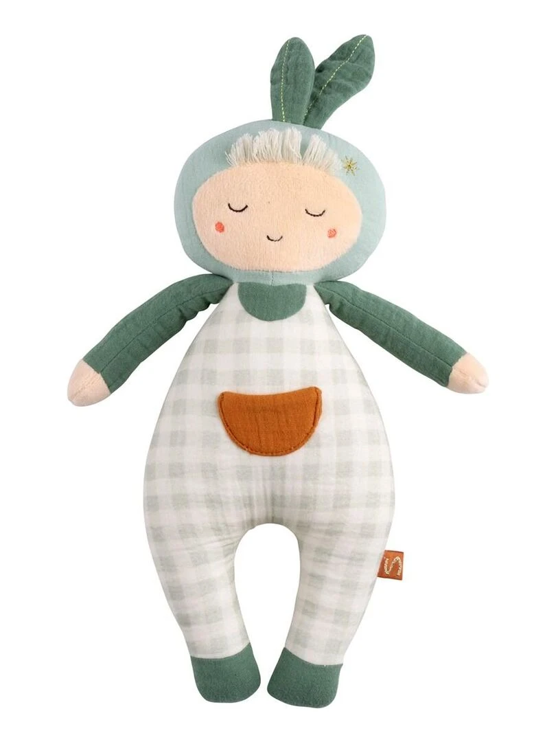 Doudou jardinier en coton Vert tilleul SAUTHON Vert tilleul