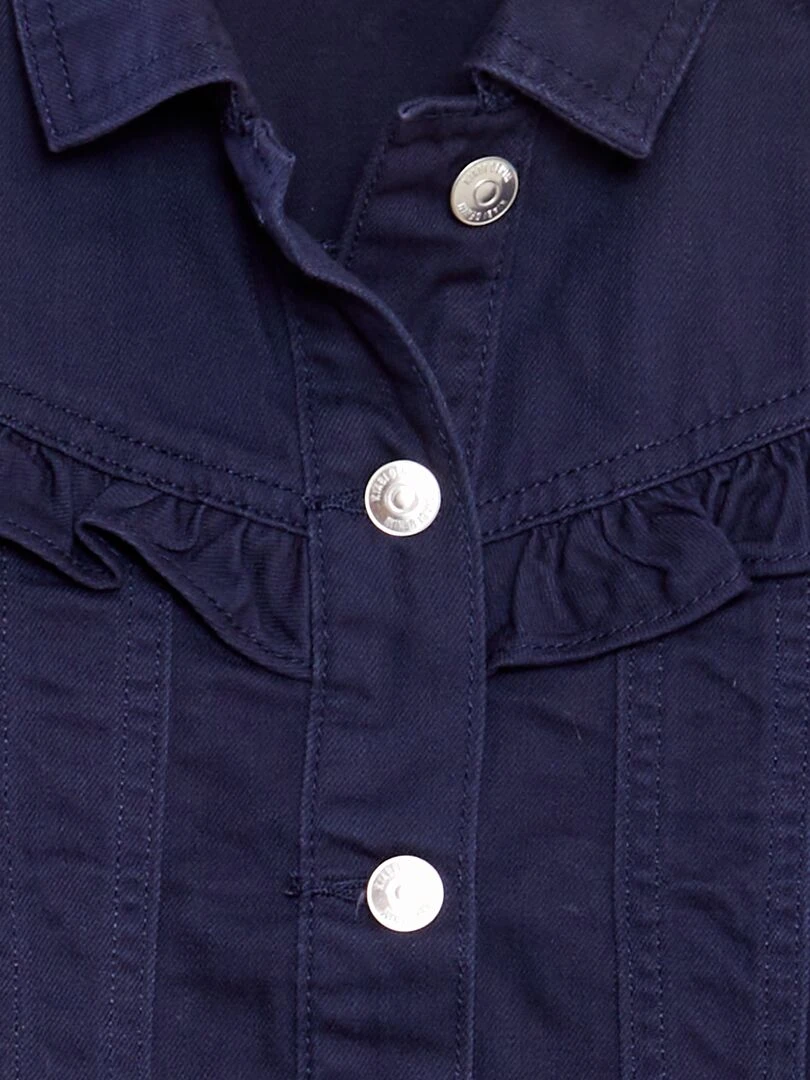 Veste en jean avec volants   Marine
