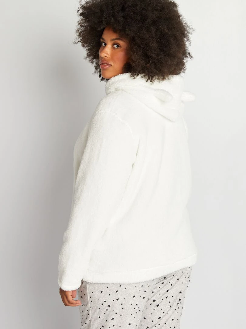 Sweat à capuche blanc