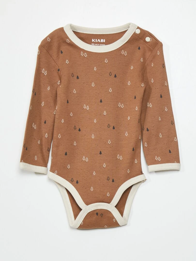 Bodies pur coton Blanc/marron