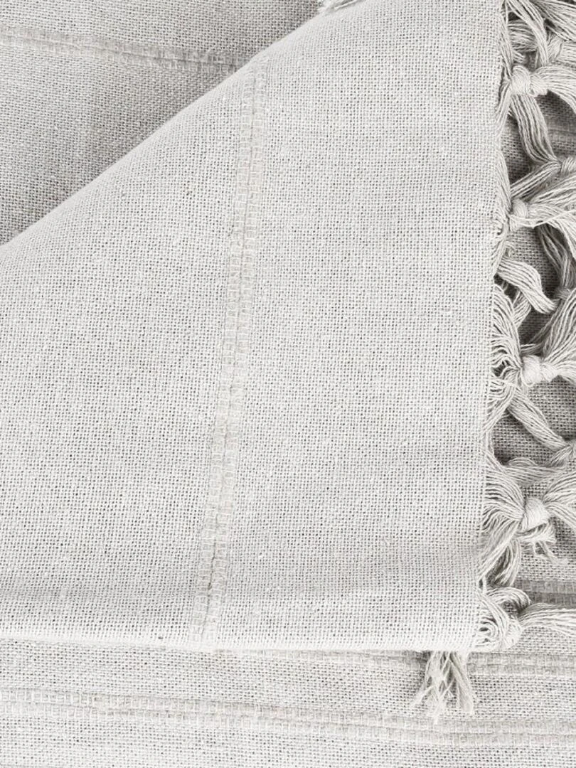 Jeté de lit 160x220 gris clair coton Gris clair