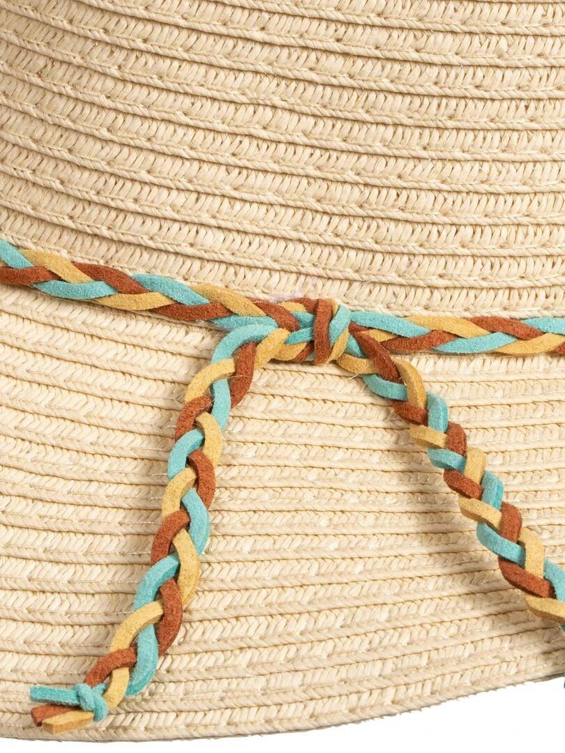 Chapeau Femme fedora tresse Multico   Marron