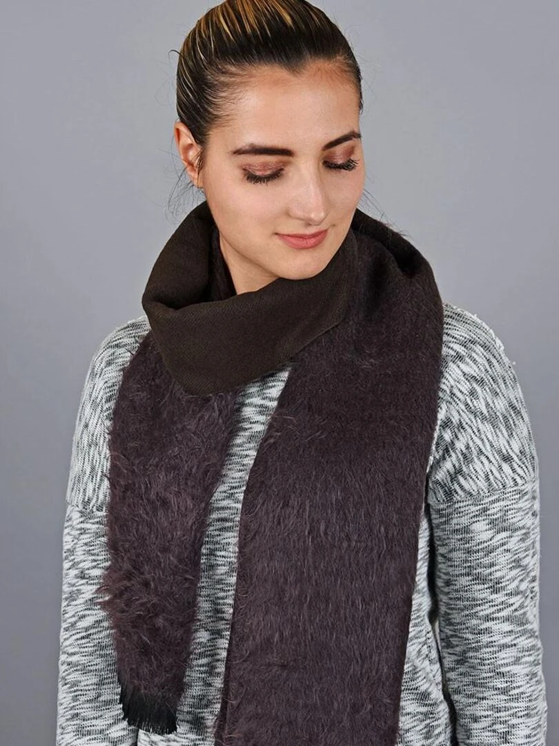 Echarpe Velouté Fabriqué en France Marron