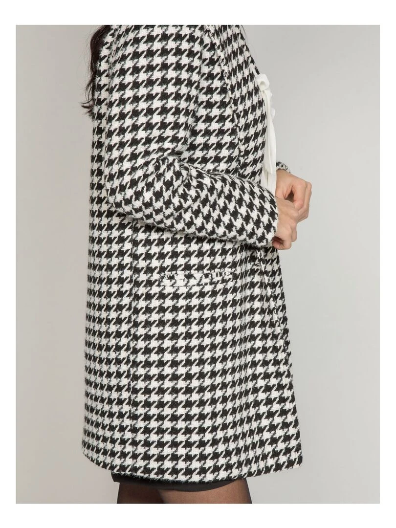 Manteau pied de poule URBAN   Noir