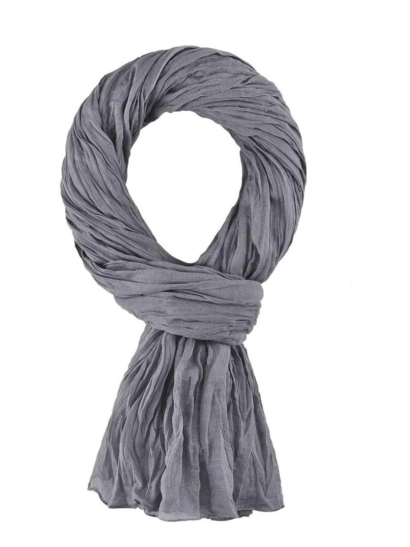 Chèche coton Uni Gris