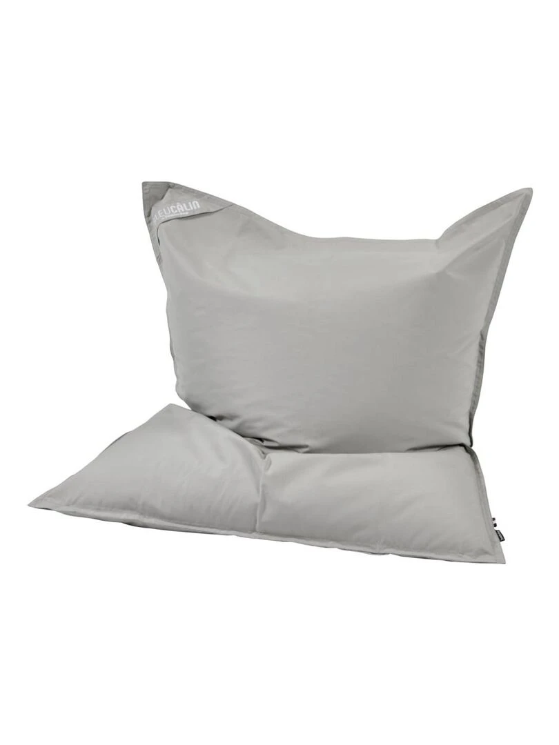 Bleu Câlin   Pouf géant XL d'extérieur résistant aux UV   Gris perle 130x165cm   Gris perle