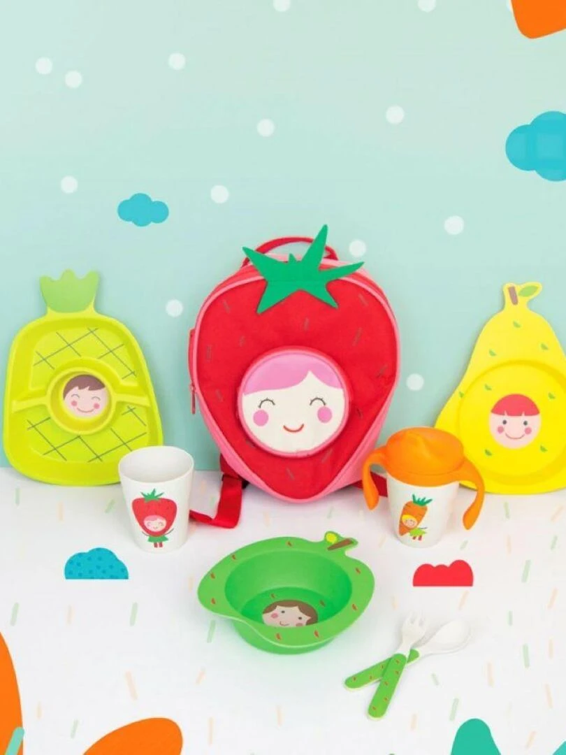 MILL'O BÉBÉ ASSIETTE COMPARTIMENTÉE EN MÉLAMINE   Orange