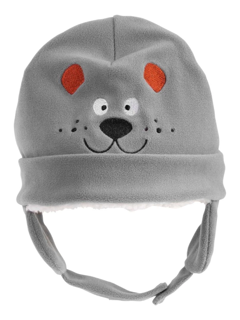 Bonnet Ours 2/4 ans Gris Gris