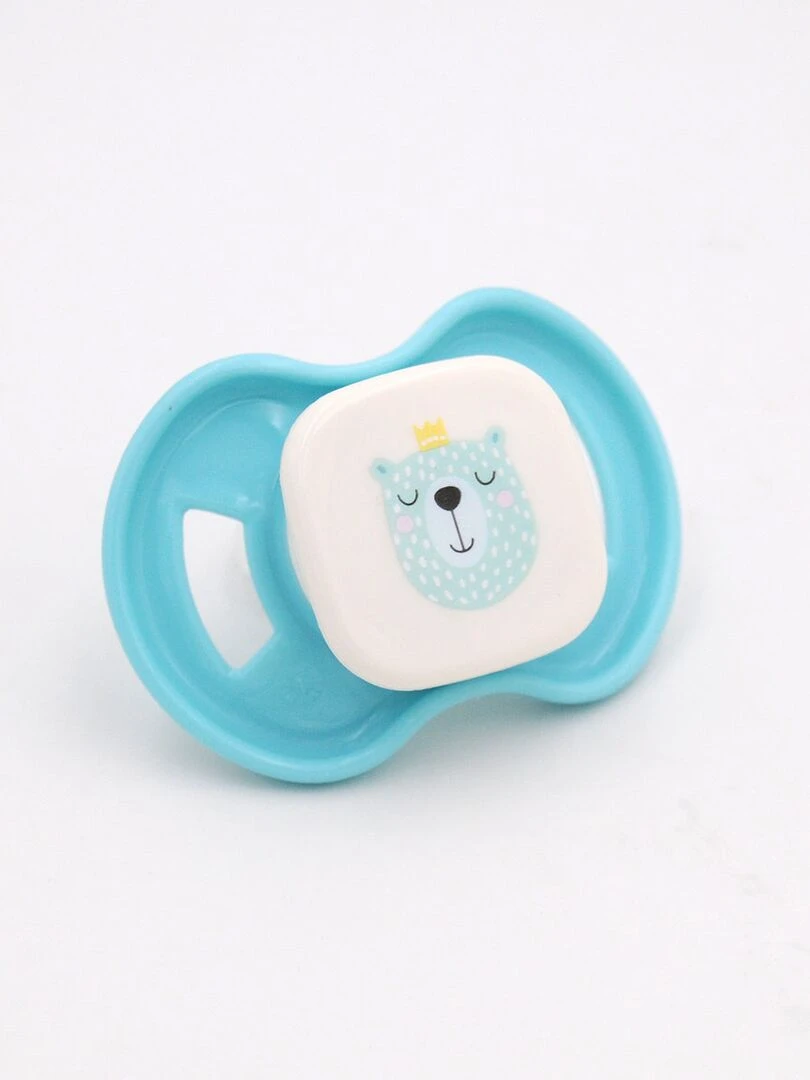 Sucette + range sucette Ours bleu   Bleu