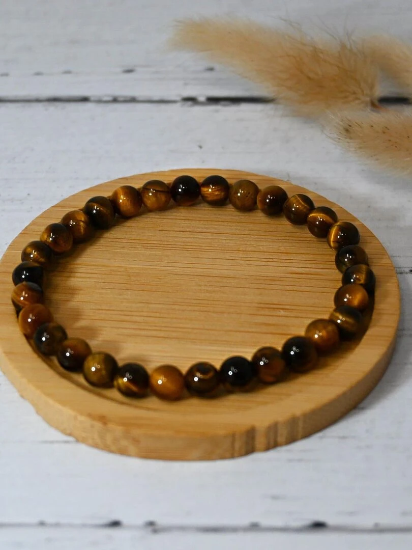 Bracelet Adulte   Œil du Tigre Marron   Marron