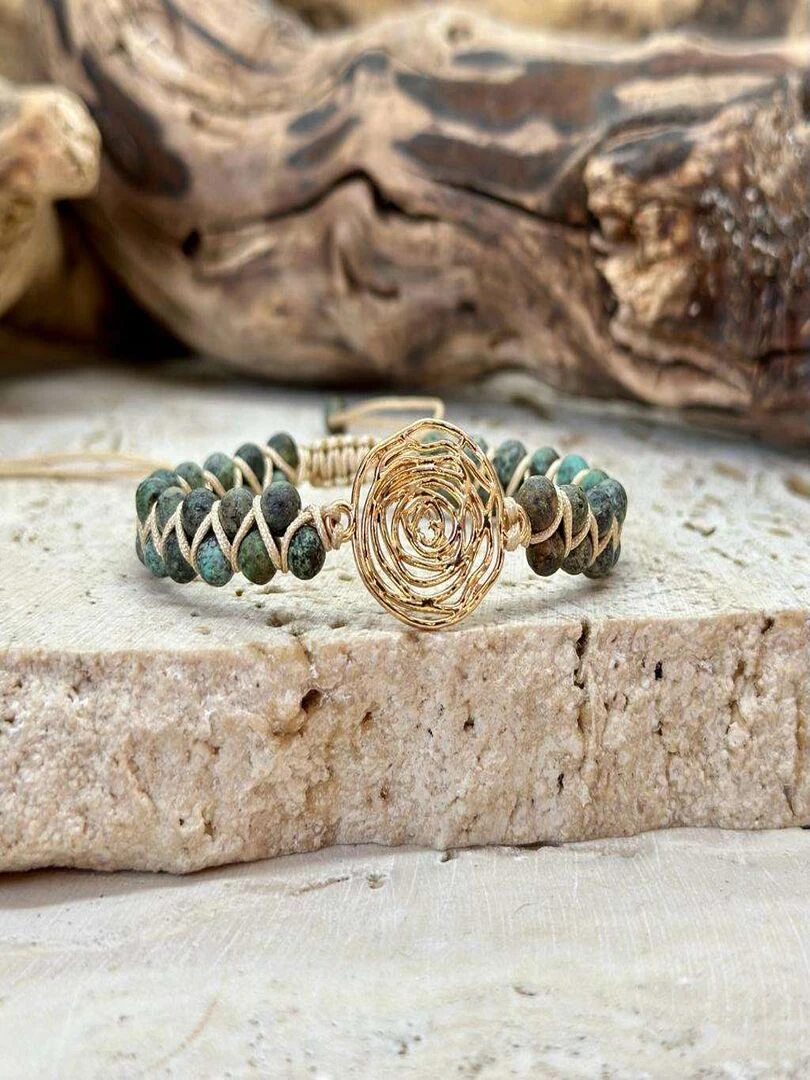 Bracelet harmonisation turquoise Vert