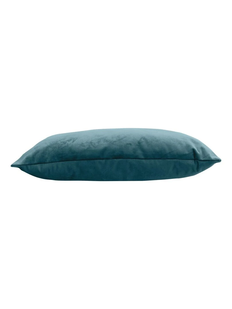 Coussin en velours avec zip déco Bleu azur