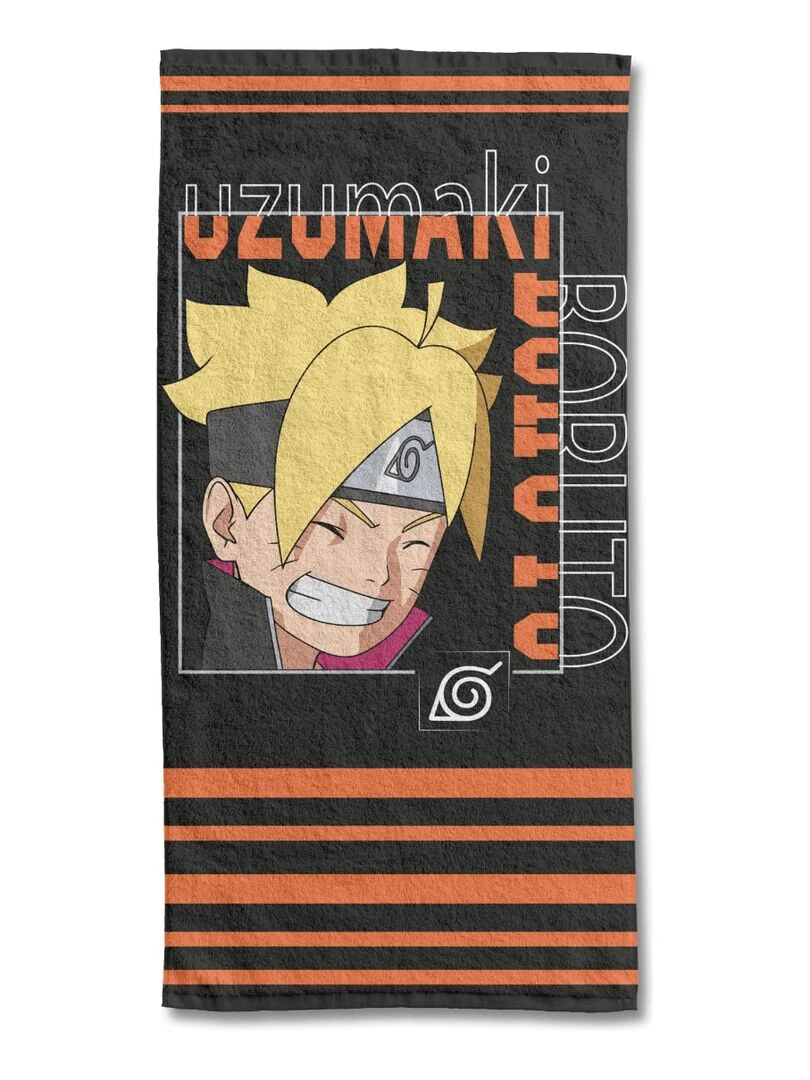 BORUTO Serviette De Plage Boruto Uzumaki 70x140 cm 100% Coton 300 GSM Noir Noir