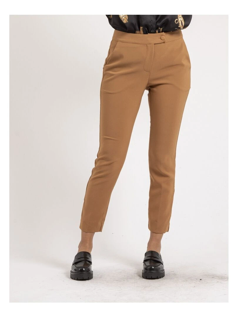 Pantalon tailleur ELBA Marron caramel
