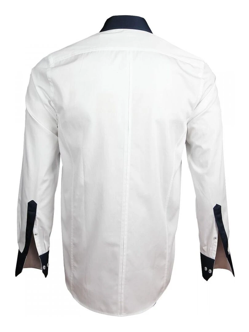 Chemise brodée BLUE WORLD Blanc