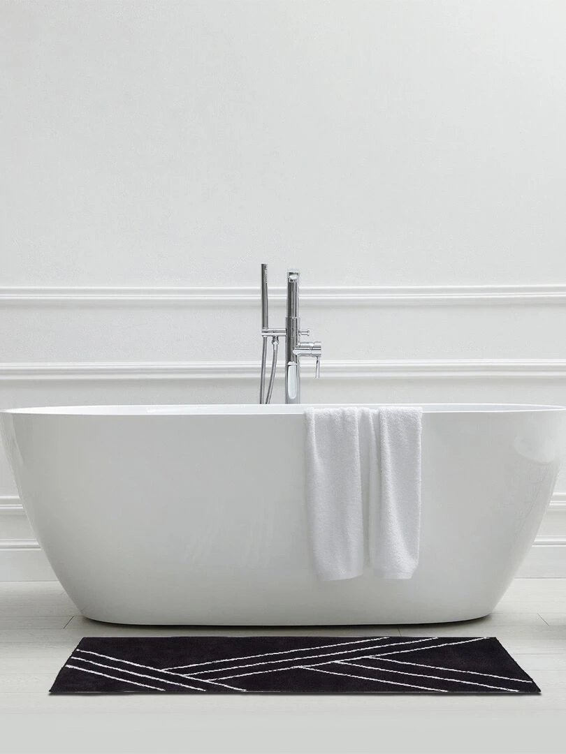 Guy Levasseur Tapis de bain en coton figuratif Noir