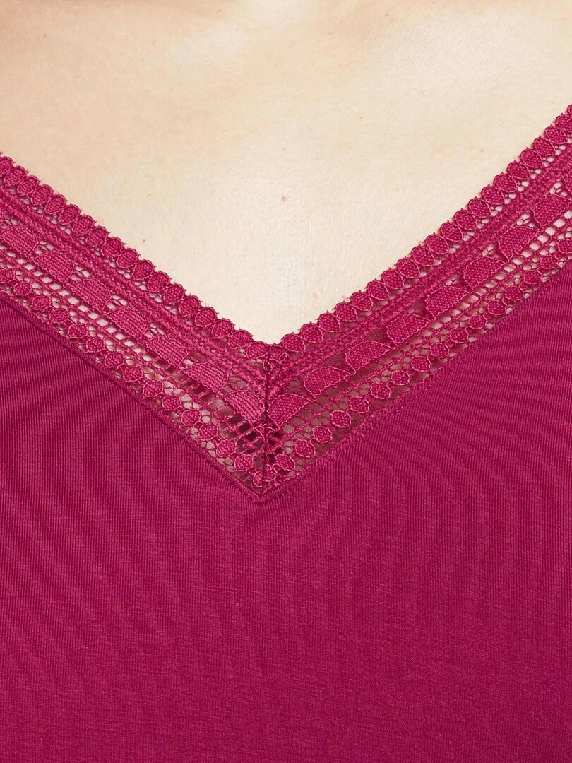 T shirt manches longues viscose Camille   RougeGorge Lingerie   Violet prune