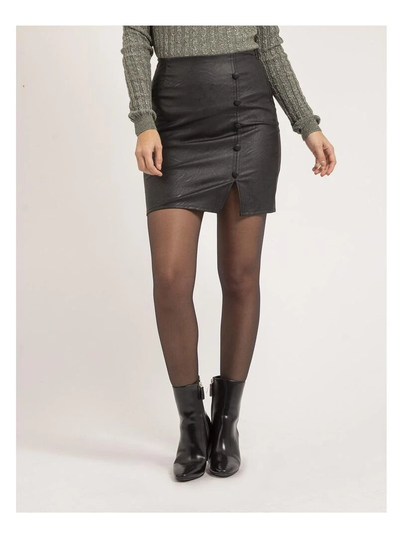 Jupe courte similicuir XIVINA Noir