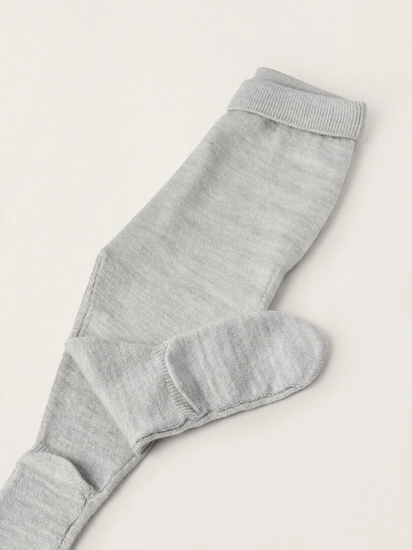 Manteau + Pantalon en Maille avec Pieds pour Nouveau Né 'Lapin'  EARLY BLOOM   Gris clair