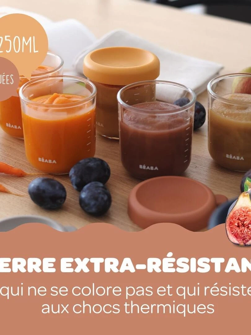 Coffret 4 portions verre 250 ml (Sunrise color mix) Rouge