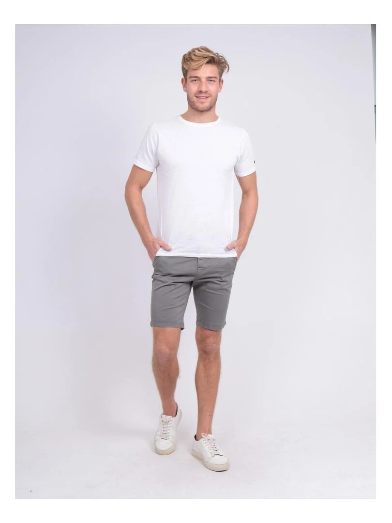 Bermuda chino slim BERKLEY   Gris foncé