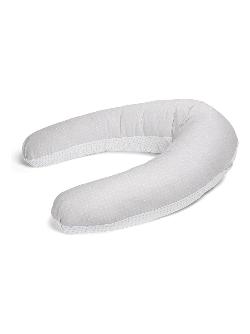 Coussin d'allaitement Bebe évolutif GRIS 160 CM Déhoussable avec remplissage mircrofibres Gris