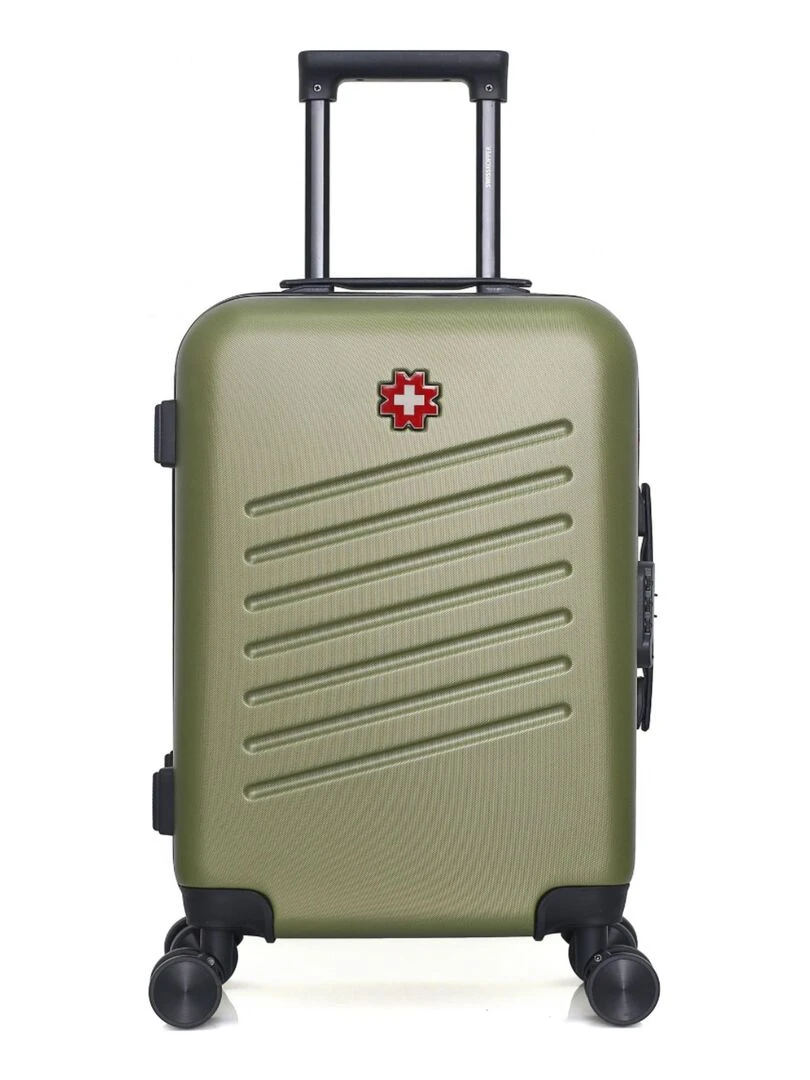 SWISS KOPPER VALISE CABINE ABS ZURICH 4 ROUES 55 CM Vert kaki