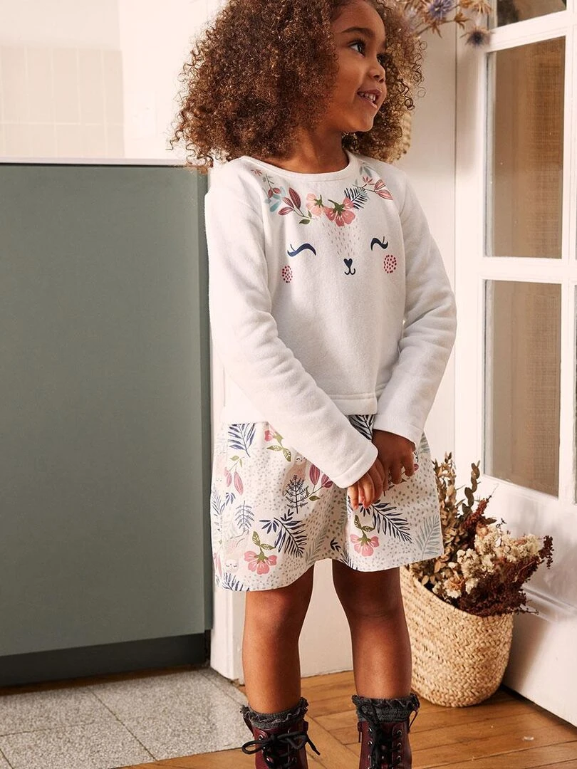 Robe bébé fille Naya   Ecru