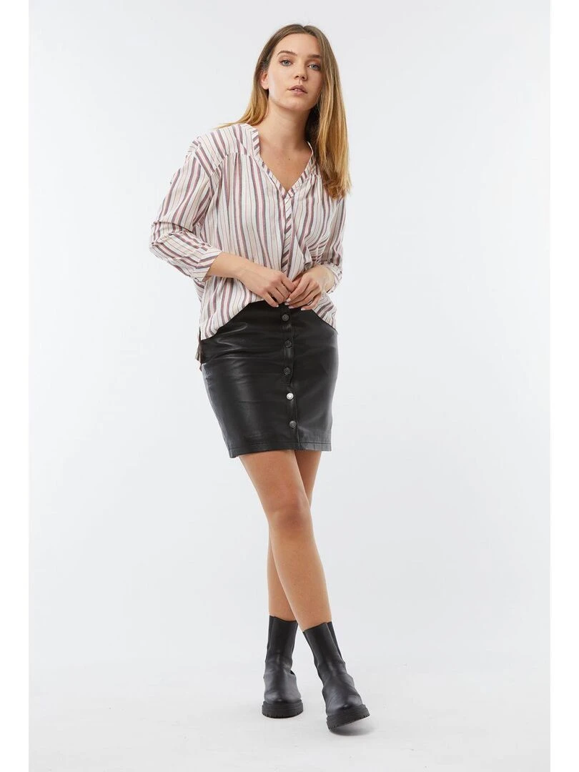 Lee Cooper   Jupe cuir  BORIA   Noir