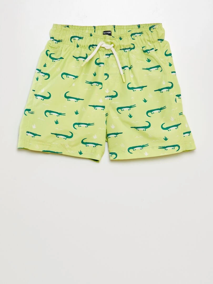 Short de bain imprimé Vert pomme