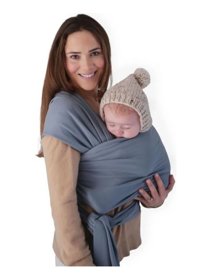 Echarpe de portage bébé Mushie bleu Mushie Bleu