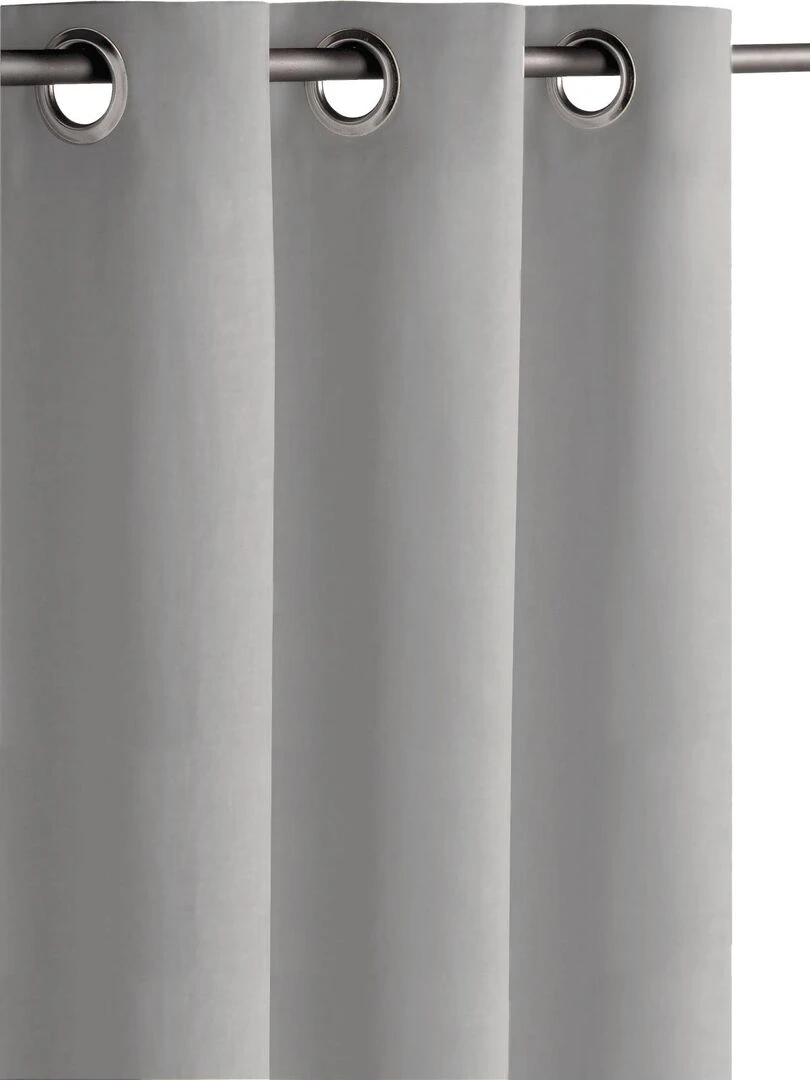 Lot de 2 Rideaux occultants 140x260 cm Gris   Gris moyen