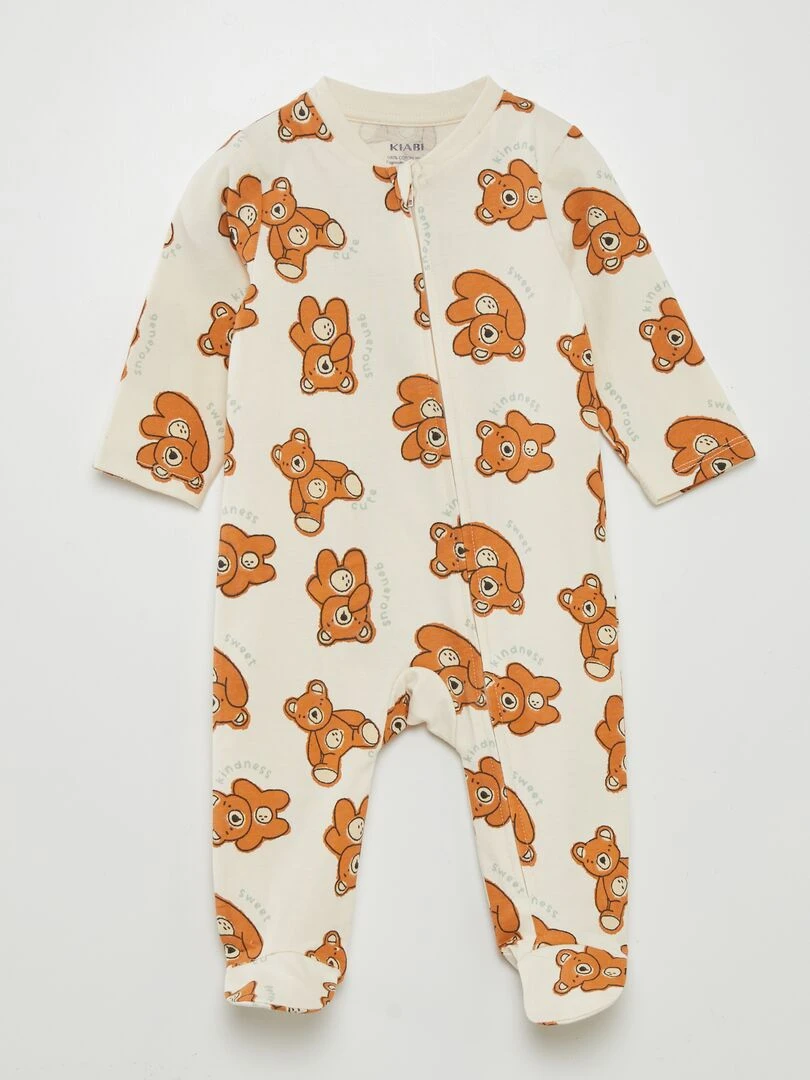 Pyjama dors bien à motif Beige