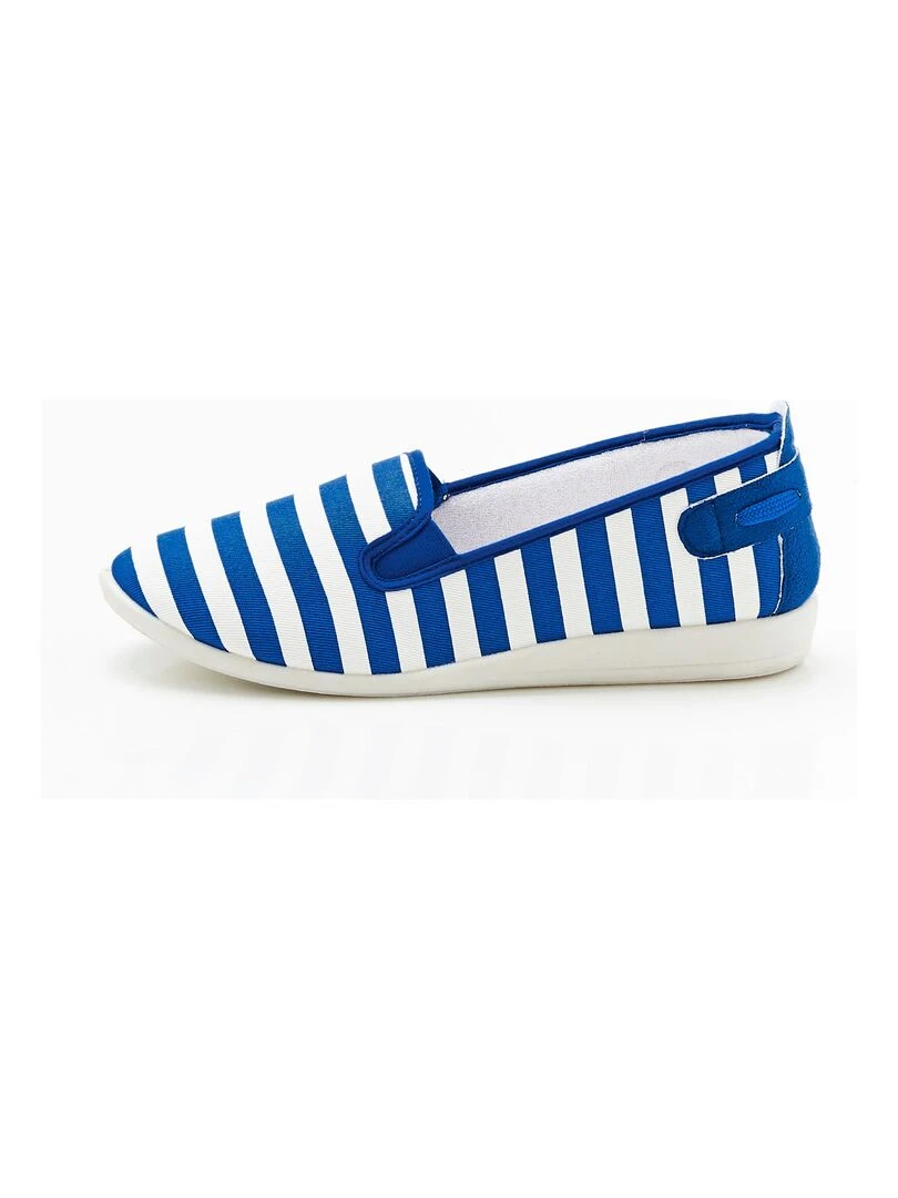 Ballerines rayées estivales Damart Bleu saphir