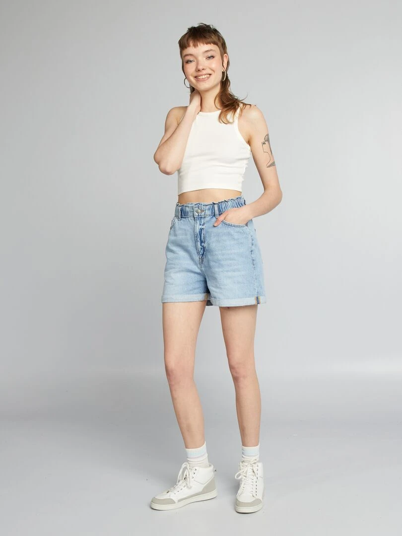 Short en jean Bleu clair
