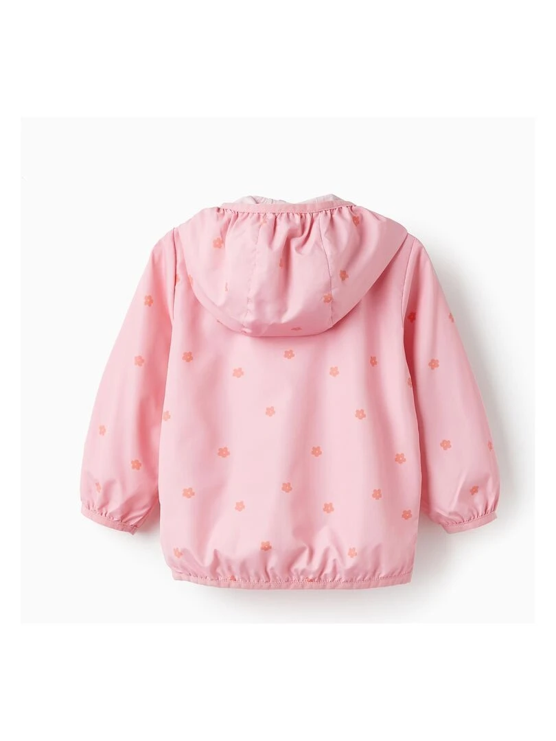 Manteau Coupe Vent avec Capuche pour Bébé Fille 'Floral' THE WAVE TRIBE Rose clair