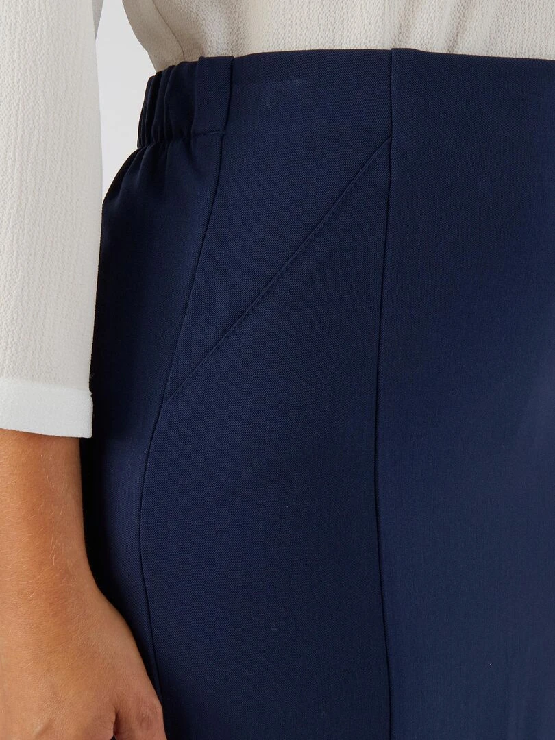 Jupe droite stretch   Damart   Bleu marine