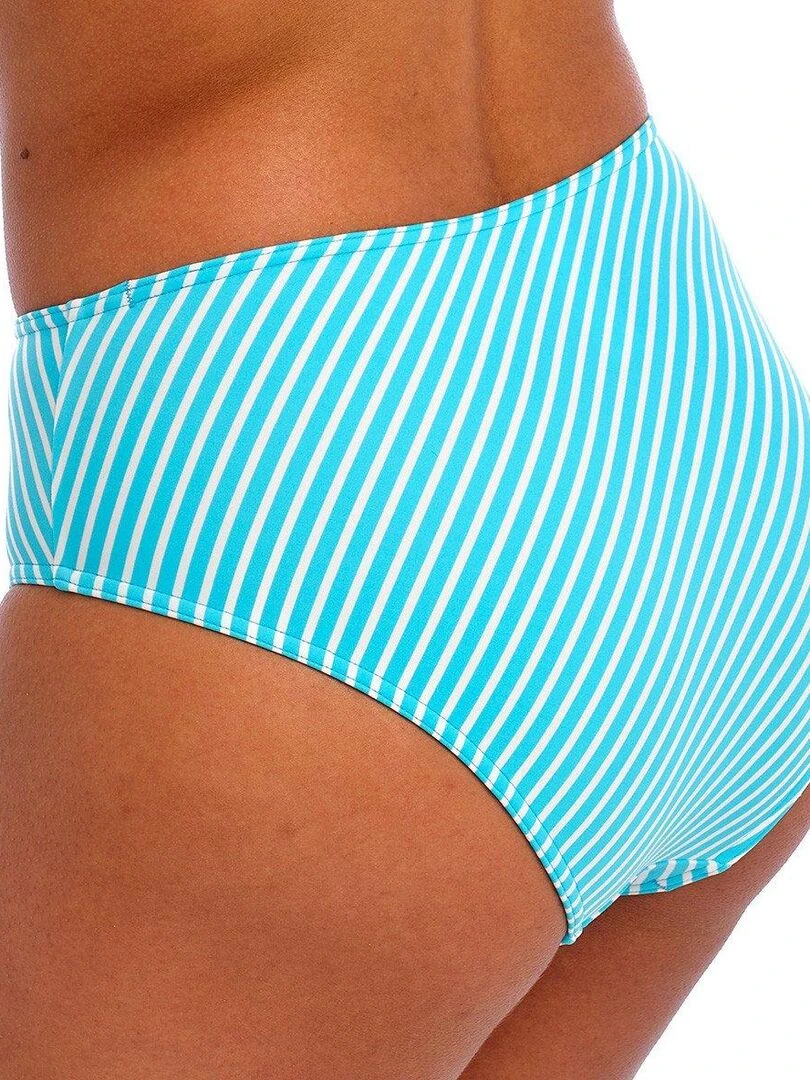 Bas de maillot taille haute rayé Jewel cove stripe Bleu