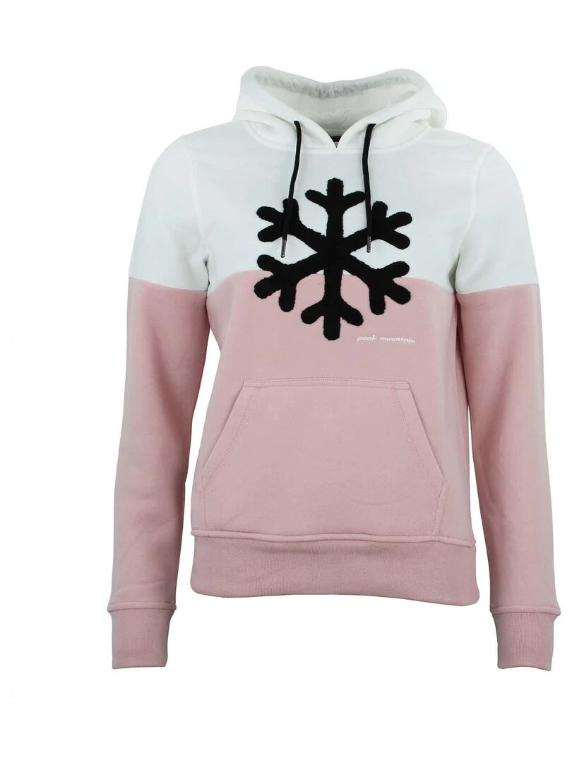 Sweat à capuche femme ACARLO Blanc Rose