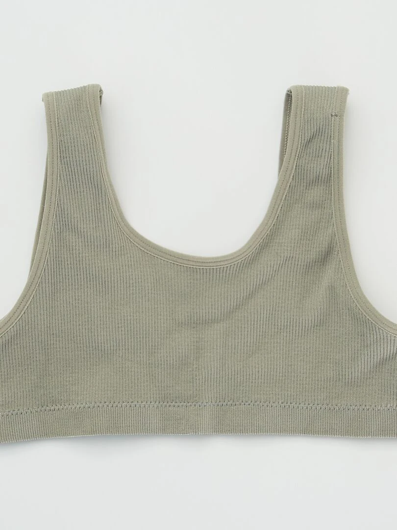 Brassière en maille 'Petit Beguin' Vert kaki