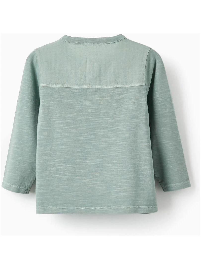 T shirt en coton pour bébé garçon manches longues SICILIAN DAYS Vert clair